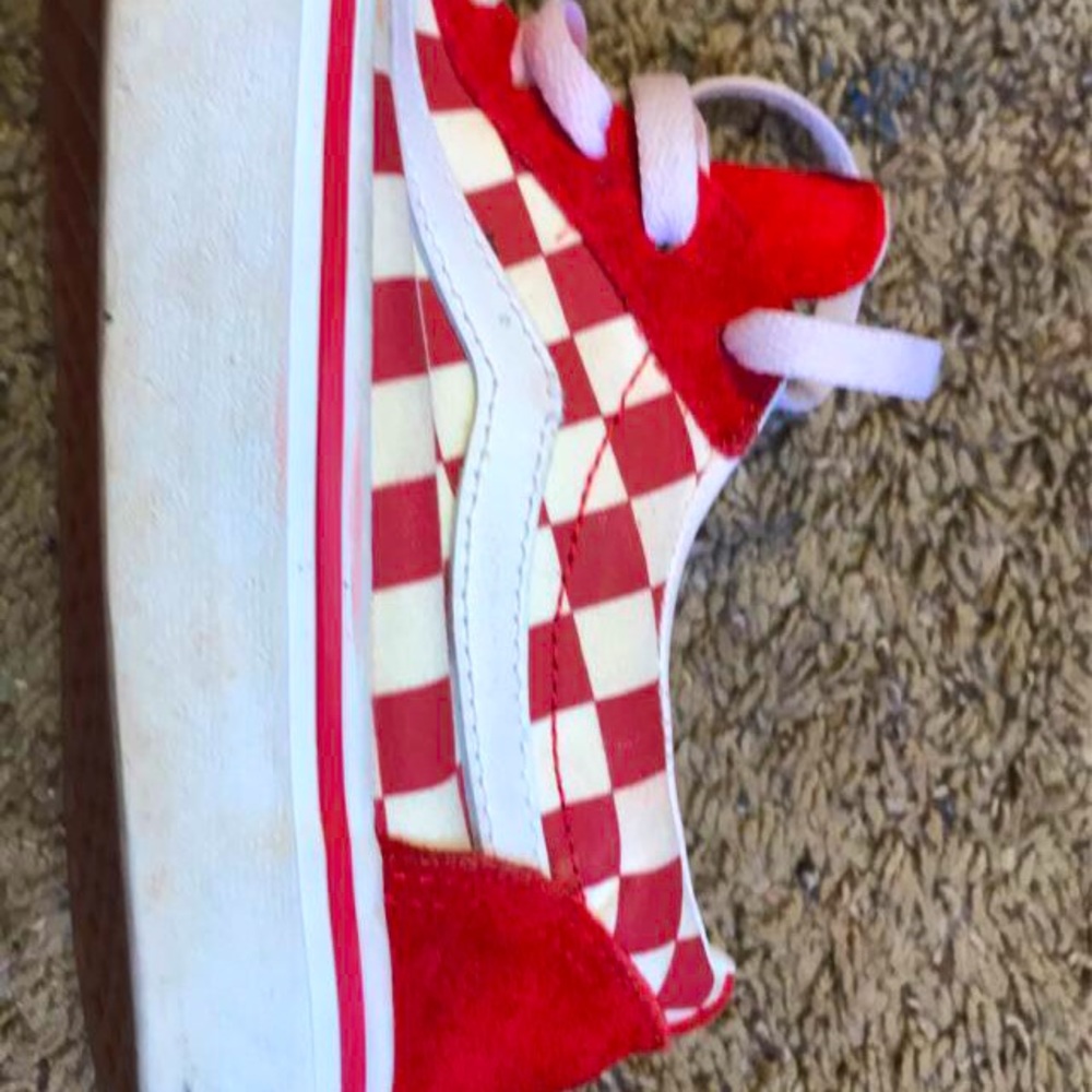 Red checkered vans